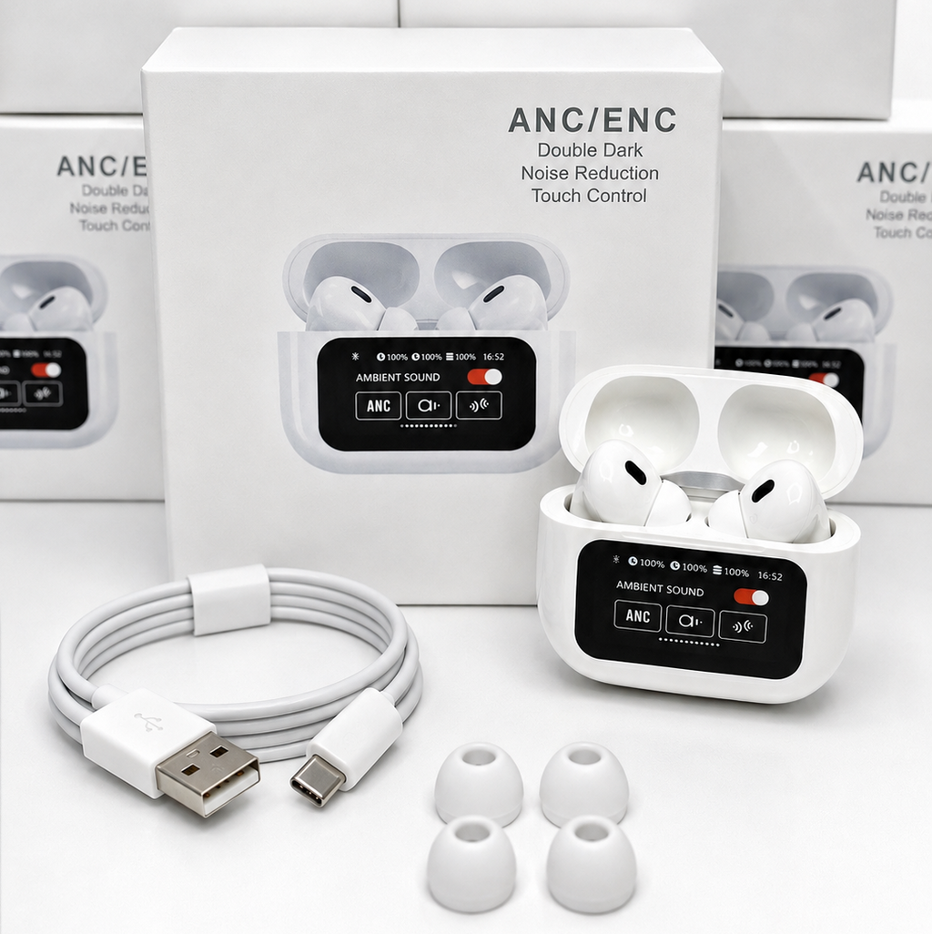 Auriculares Pro con pantalla y Cancelación de Ruido