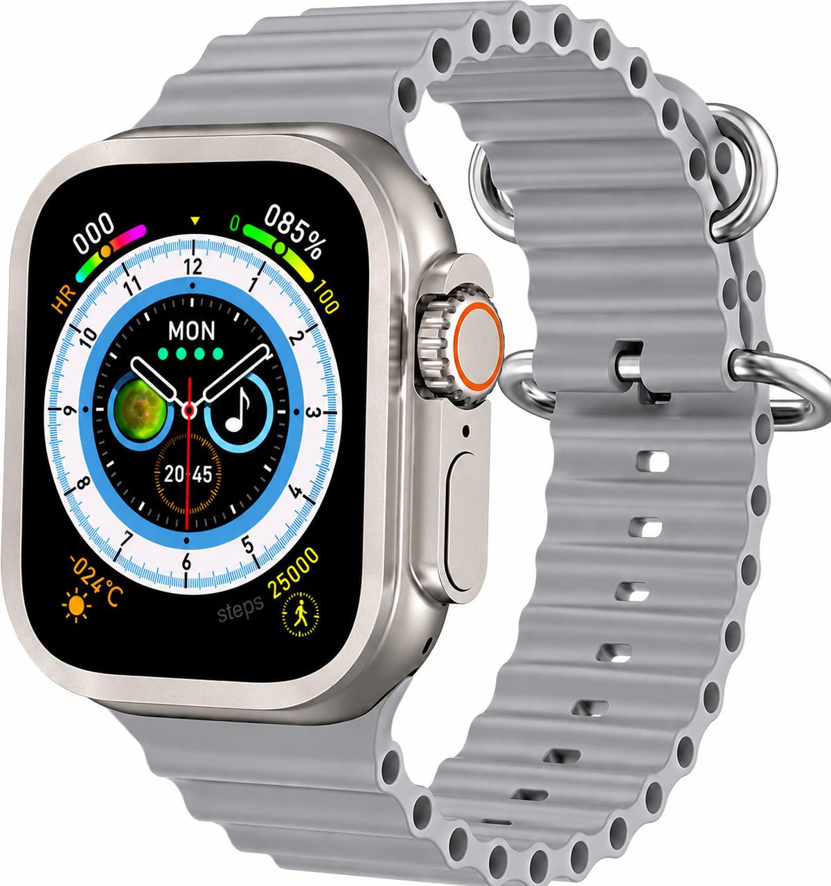 Smartwatch Ultra 2 Gris + 1 correa gratis en negro